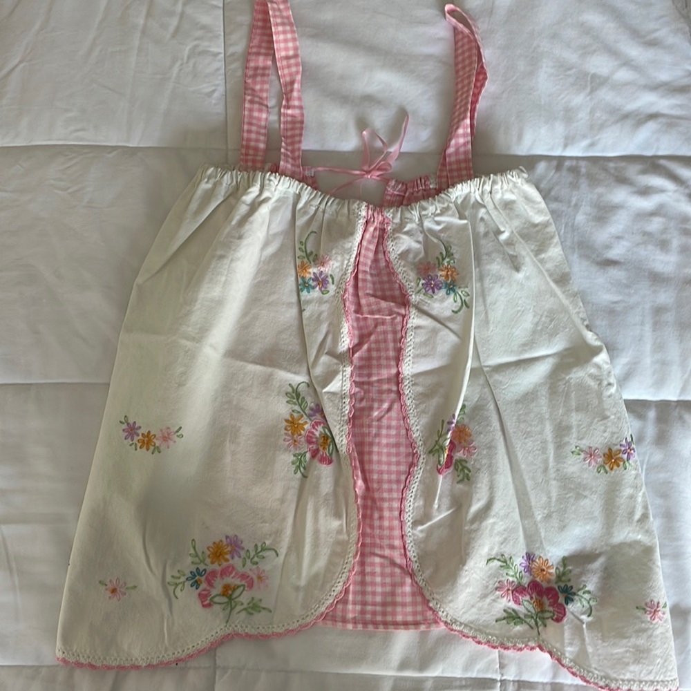 Vintage open back tie top